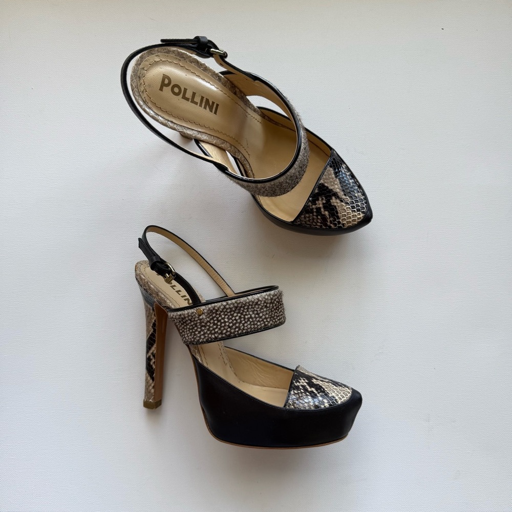 Pollini Snake Pattern Heels NWT - image 1